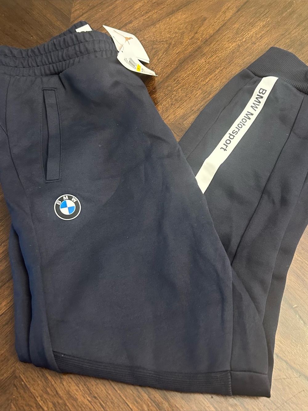 BMW Puma men’s black track pants size Medium New